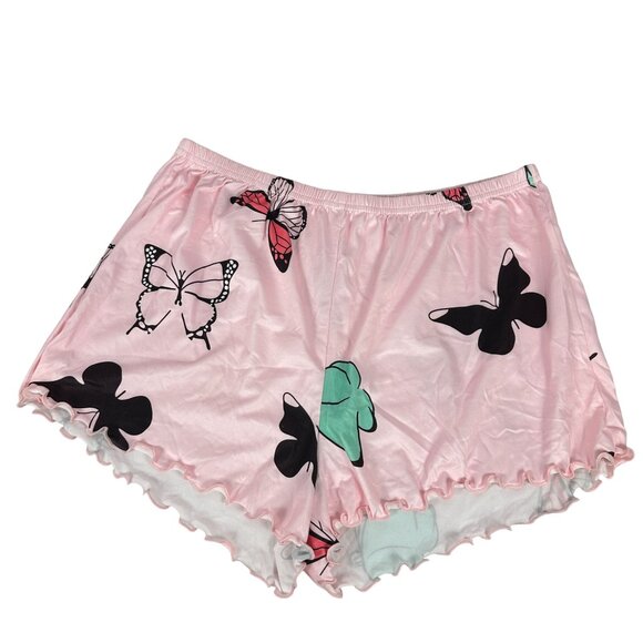 Women's Butterfly Print Pink Sleepwear Set Size Junior XXL - Picture 4 of 8